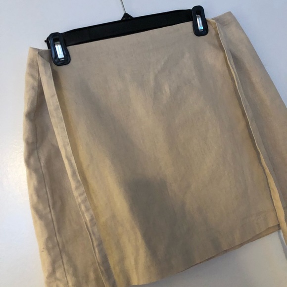 Linen/cotton blend mini skirt - Picture 2 of 7